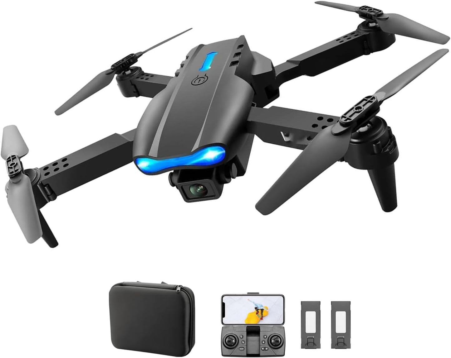Mini Drone FERIAK99 4K - 2 Camaras - Control Remoto - 2 Baterias - Negro