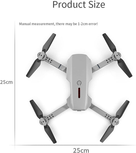 Mini Drone FERIAK88 4K - 2 Camaras - Control Remoto - 2 Baterias - Gris